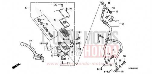 FRONT BRAKE MASTERCYLINDER (CBF600S/N) CBF600NA de 2010
